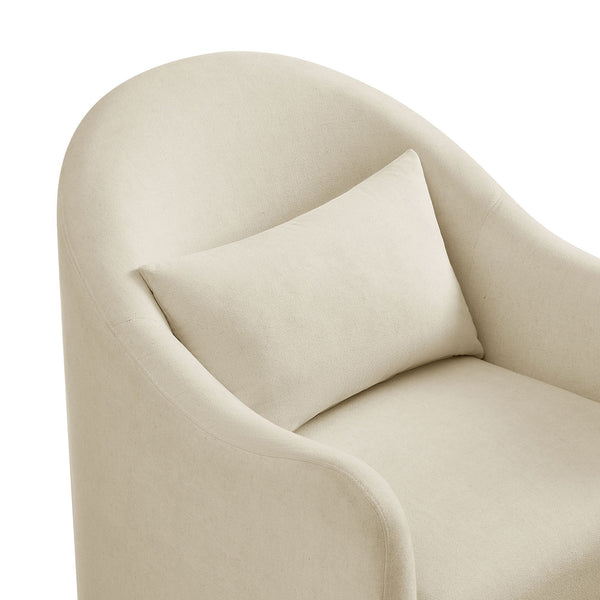 Modway Furniture Bardot Slipcovered Linen Blend Accent Chair with Shelter Arms for Living Spaces Gray EEI-7775-LIN