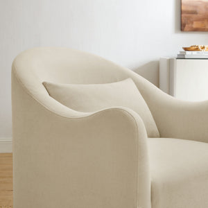 Modway Furniture Bardot Slipcovered Linen Blend Accent Chair with Shelter Arms for Living Spaces Gray EEI-7775-LIN