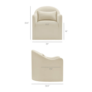 Modway Furniture Bardot Slipcovered Linen Blend Accent Chair with Shelter Arms for Living Spaces Gray EEI-7775-LIN