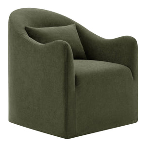 Modway Furniture Bardot Slipcovered Linen Blend Accent Chair with Shelter Arms for Living Spaces Green EEI-7775-SGE