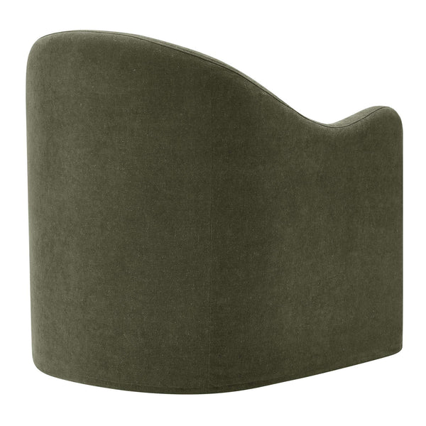 Modway Furniture Bardot Slipcovered Linen Blend Accent Chair with Shelter Arms for Living Spaces Green EEI-7775-SGE