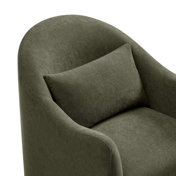 Modway Furniture Bardot Slipcovered Linen Blend Accent Chair with Shelter Arms for Living Spaces Green EEI-7775-SGE