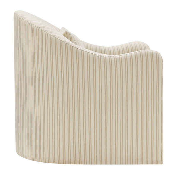 Modway Furniture Bardot Slipcovered Shelter Arm Accent Chair with Striped Fabric for Coastal Living Oatmeal EEI-7776-OAS