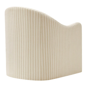 Modway Furniture Bardot Slipcovered Shelter Arm Accent Chair with Striped Fabric for Coastal Living Oatmeal EEI-7776-OAS