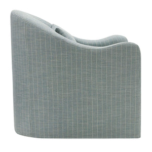Modway Furniture Bardot Slipcovered Shelter Arm Accent Chair with Striped Fabric for Coastal Living Blue EEI-7776-SPA