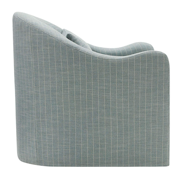 Modway Furniture Bardot Slipcovered Shelter Arm Accent Chair with Striped Fabric for Coastal Living Blue EEI-7776-SPA