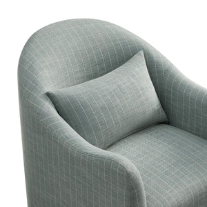 Modway Furniture Bardot Slipcovered Shelter Arm Accent Chair with Striped Fabric for Coastal Living Blue EEI-7776-SPA