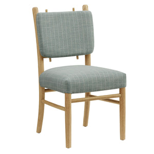 Modway Furniture Mauden Striped Upholstered Dining Chairs with Rubberwood Frame for Coastal Rooms Blue EEI-7777-SPA