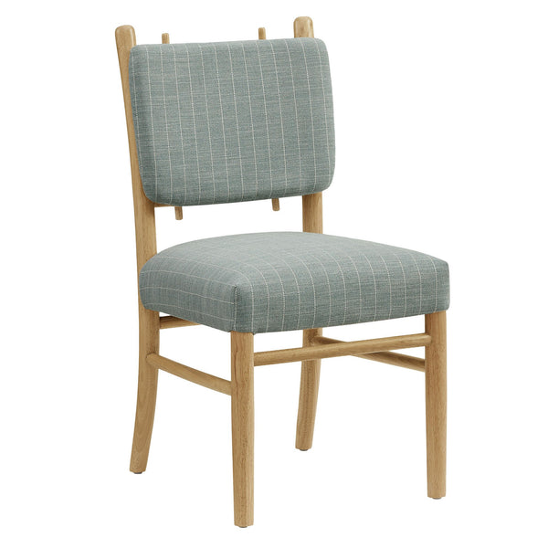 Modway Furniture Mauden Striped Upholstered Dining Chairs with Rubberwood Frame for Coastal Rooms Blue EEI-7777-SPA