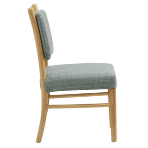 Modway Furniture Mauden Striped Upholstered Dining Chairs with Rubberwood Frame for Coastal Rooms Blue EEI-7777-SPA