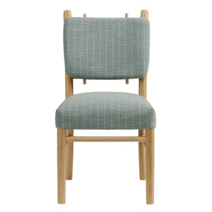 Modway Furniture Mauden Striped Upholstered Dining Chairs with Rubberwood Frame for Coastal Rooms Blue EEI-7777-SPA