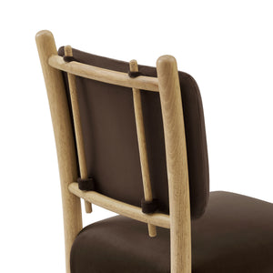 Modway Furniture Mauden Performance Velvet Dining Chairs Set with Rubberwood Frame for Coastal Rooms Chocolate Brown EEI-7778-CHB