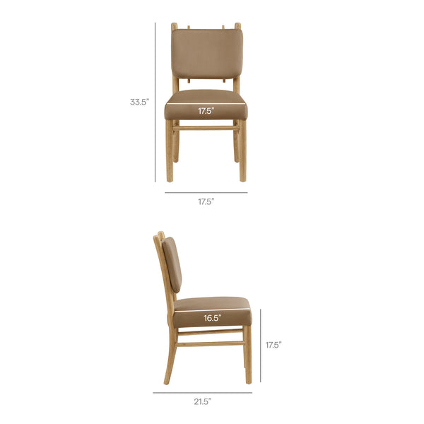 Modway Furniture Mauden Performance Velvet Dining Chairs Set with Rubberwood Frame for Coastal Rooms Taupe EEI-7778-TAU