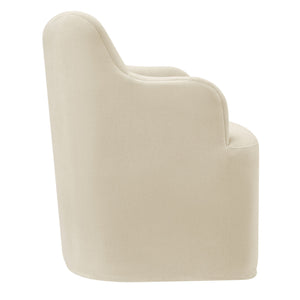 Modway Furniture Cordelle Modway Linen Blend Swivel Dining Chair with Sculptural Curved Back for Modern Spaces Gray EEI-7779-LIN