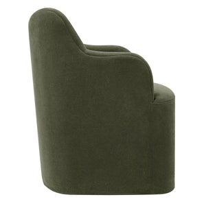 Modway Furniture Cordelle Modway Linen Blend Swivel Dining Chair with Sculptural Curved Back for Modern Spaces Green EEI-7779-SGE
