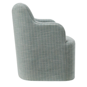 Modway Furniture Cordelle Modway Striped Linen Blend Swivel Dining Chair for Farmhouse or Coastal Rooms Blue EEI-7780-SPA