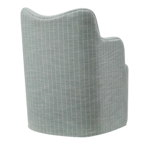 Modway Furniture Cordelle Modway Striped Linen Blend Swivel Dining Chair for Farmhouse or Coastal Rooms Blue EEI-7780-SPA