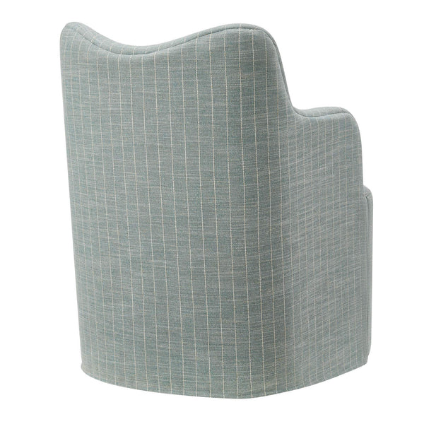 Modway Furniture Cordelle Modway Striped Linen Blend Swivel Dining Chair for Farmhouse or Coastal Rooms Blue EEI-7780-SPA