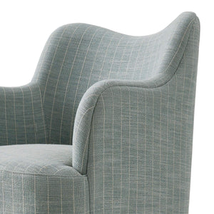 Modway Furniture Cordelle Modway Striped Linen Blend Swivel Dining Chair for Farmhouse or Coastal Rooms Blue EEI-7780-SPA