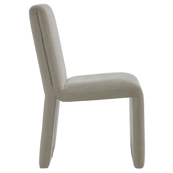 Modway Furniture Emory Modway Sculptural Slub Weave Armless Dining Chairs Set for Contemporary Rooms Linen EEI-7786-LIN