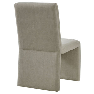 Modway Furniture Emory Modway Sculptural Slub Weave Armless Dining Chairs Set for Contemporary Rooms Linen EEI-7786-LIN