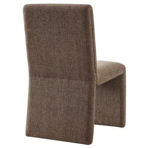 Modway Furniture Emory Modway Sculptural Slub Weave Armless Dining Chairs Set for Contemporary Rooms Mocha EEI-7786-MOC