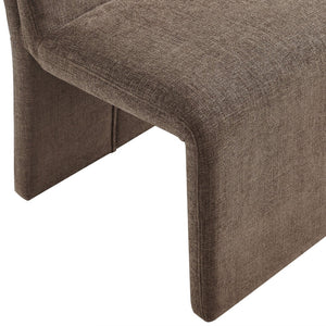 Modway Furniture Emory Modway Sculptural Slub Weave Armless Dining Chairs Set for Contemporary Rooms Mocha EEI-7786-MOC