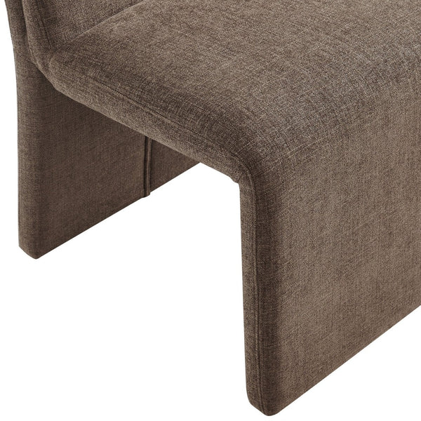 Modway Furniture Emory Modway Sculptural Slub Weave Armless Dining Chairs Set for Contemporary Rooms Mocha EEI-7786-MOC