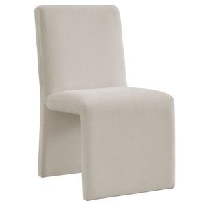 Modway Furniture Emory Modway Sculptural Slub Weave Armless Dining Chairs Set for Contemporary Rooms Salt EEI-7786-SAL