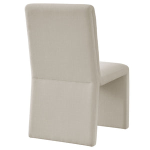 Modway Furniture Emory Modway Sculptural Slub Weave Armless Dining Chairs Set for Contemporary Rooms Salt EEI-7786-SAL