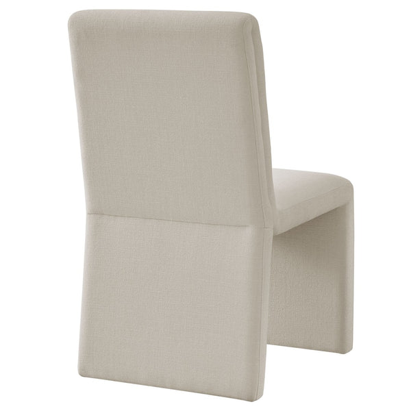 Modway Furniture Emory Modway Sculptural Slub Weave Armless Dining Chairs Set for Contemporary Rooms Salt EEI-7786-SAL