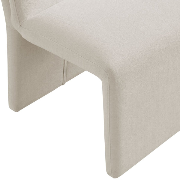 Modway Furniture Emory Modway Sculptural Slub Weave Armless Dining Chairs Set for Contemporary Rooms Salt EEI-7786-SAL
