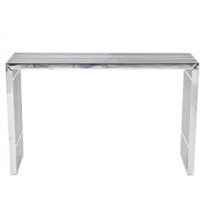 Modway Furniture Gridiron Console Table by Modway - Sleek Stainless Steel Design for Modern Entryways & Living Spaces EEI-779-SLV