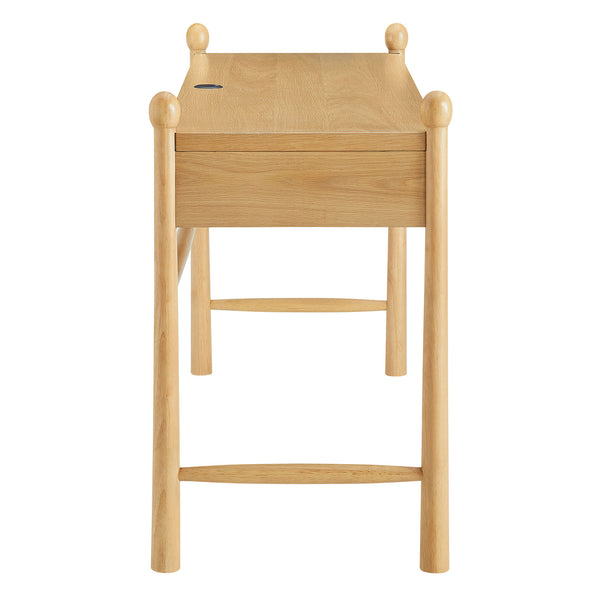 Modway Furniture Darcy Modway 62 Inch Postmodern Home Office Writing Desk with Oak Veneer Top Oak EEI-7791-OAK