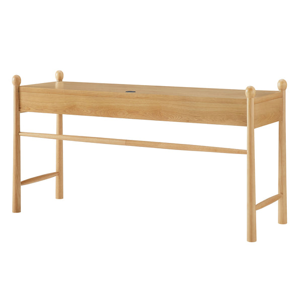 Modway Furniture Darcy Modway 62 Inch Postmodern Home Office Writing Desk with Oak Veneer Top Oak EEI-7791-OAK