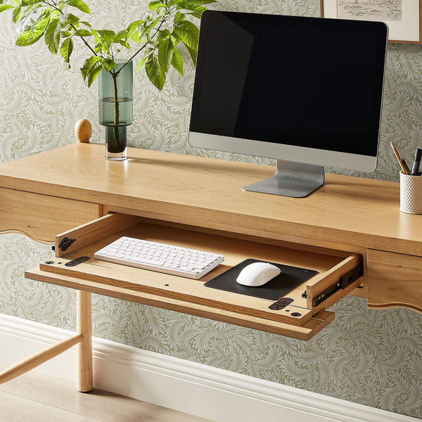 Modway Furniture Darcy Modway 62 Inch Postmodern Home Office Writing Desk with Oak Veneer Top Oak EEI-7791-OAK