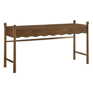 Modway Furniture Darcy Modway 62 Inch Postmodern Home Office Writing Desk with Oak Veneer Top Walnut EEI-7791-WAL