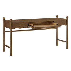Modway Furniture Darcy Modway 62 Inch Postmodern Home Office Writing Desk with Oak Veneer Top Walnut EEI-7791-WAL