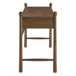 Modway Furniture Darcy Modway 62 Inch Postmodern Home Office Writing Desk with Oak Veneer Top Walnut EEI-7791-WAL