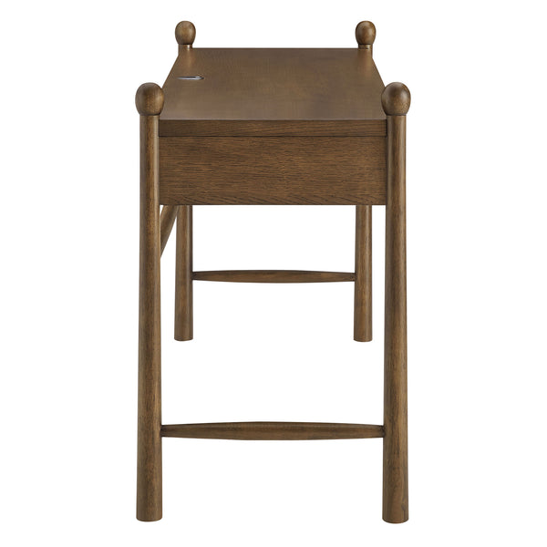 Modway Furniture Darcy Modway 62 Inch Postmodern Home Office Writing Desk with Oak Veneer Top Walnut EEI-7791-WAL