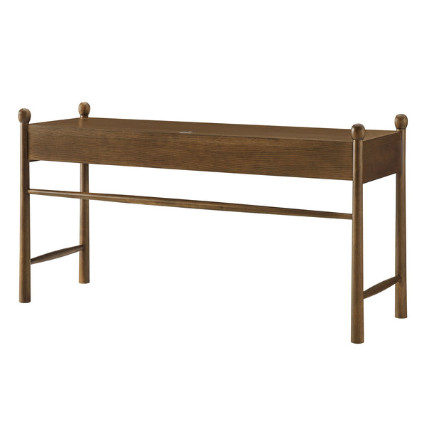 Modway Furniture Darcy Modway 62 Inch Postmodern Home Office Writing Desk with Oak Veneer Top Walnut EEI-7791-WAL