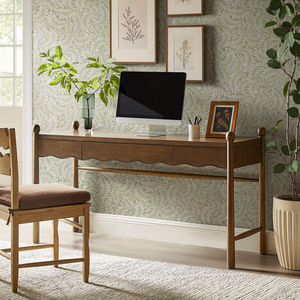 Modway Furniture Darcy Modway 62 Inch Postmodern Home Office Writing Desk with Oak Veneer Top Walnut EEI-7791-WAL