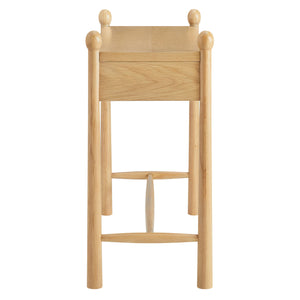 Modway Furniture Darcy Modway Oak Veneer Console Table with Scalloped Detail and Three Storage Drawers Oak EEI-7794-OAK