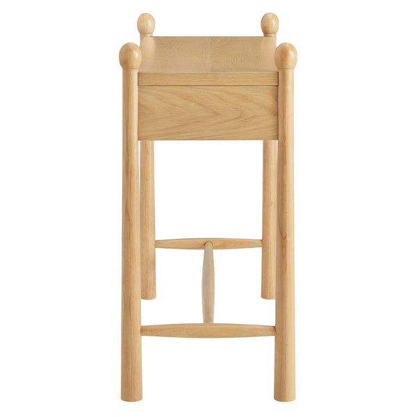 Modway Furniture Darcy Modway Oak Veneer Console Table with Scalloped Detail and Three Storage Drawers Oak EEI-7794-OAK