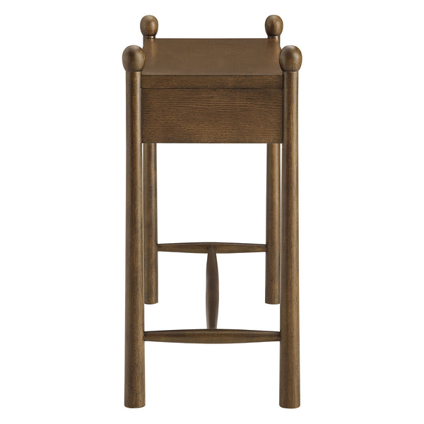 Modway Furniture Darcy Modway Oak Veneer Console Table with Scalloped Detail and Three Storage Drawers Walnut EEI-7794-WAL