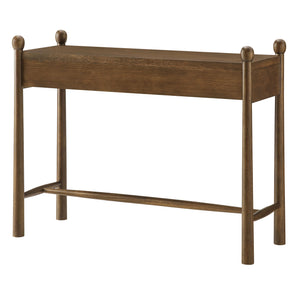 Modway Furniture Darcy Modway Oak Veneer Console Table with Scalloped Detail and Three Storage Drawers Walnut EEI-7794-WAL