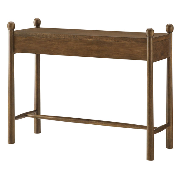 Modway Furniture Darcy Modway Oak Veneer Console Table with Scalloped Detail and Three Storage Drawers Walnut EEI-7794-WAL