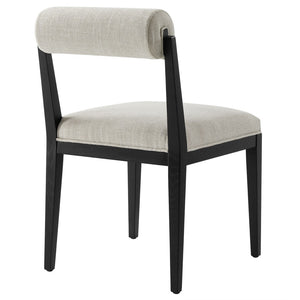 Modway Furniture Kai Modway Fabric Upholstered Dining Chair Set Ash Wood Frame Modern Kitchen Seating Linen EEI-7797-LIN
