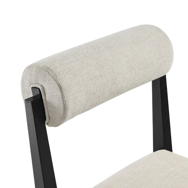 Modway Furniture Kai Modway Fabric Upholstered Dining Chair Set Ash Wood Frame Modern Kitchen Seating Linen EEI-7797-LIN