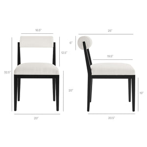 Modway Furniture Kai Modway Fabric Upholstered Dining Chair Set Ash Wood Frame Modern Kitchen Seating Salt EEI-7797-SAL